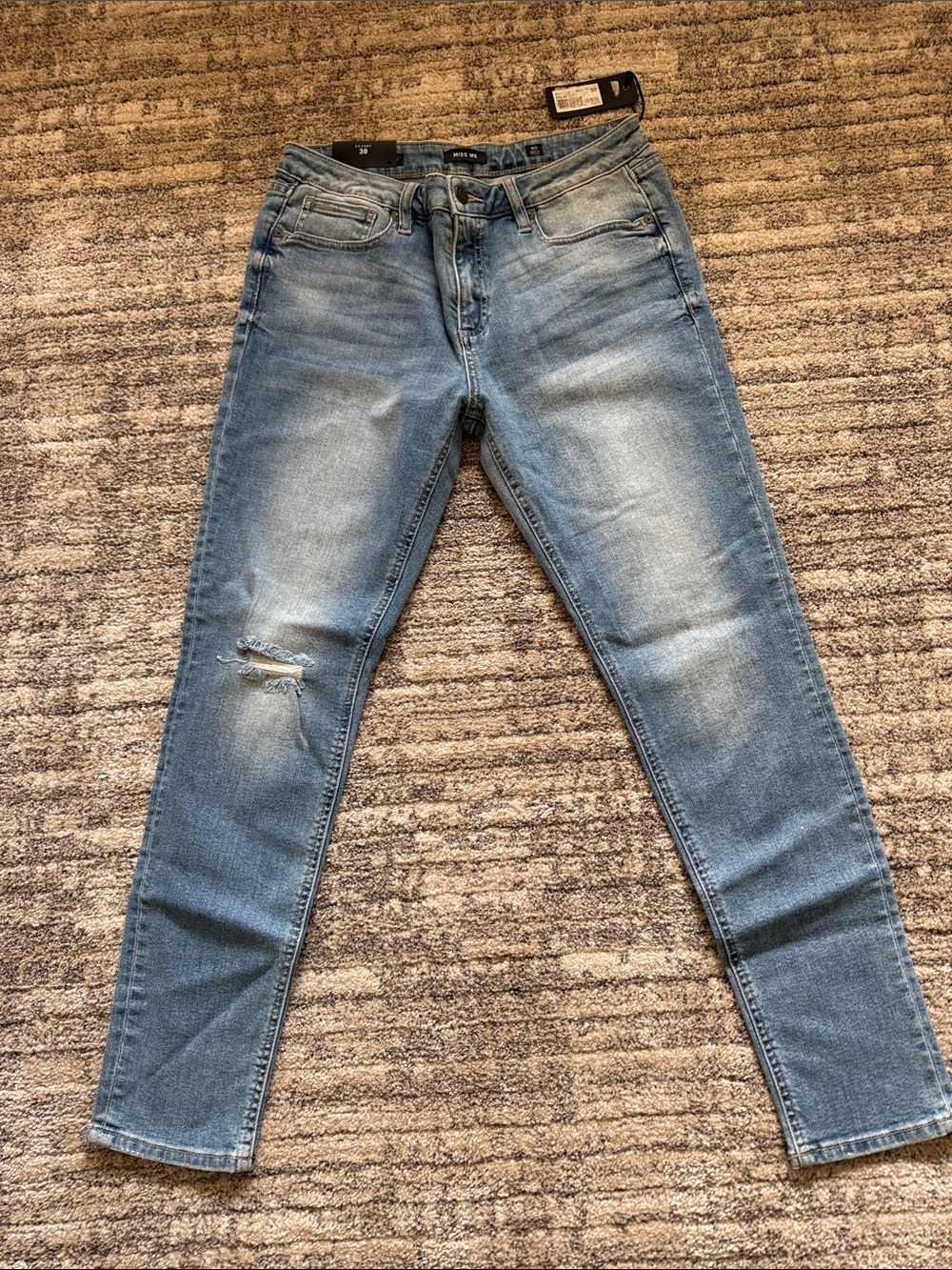 Blue Distressed Slim Fit Women’s Jeans
